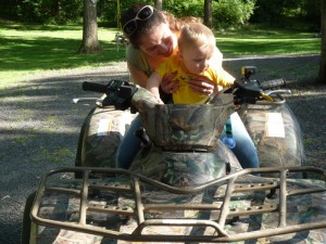 Riding an ATV