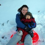 Sledding with Mom