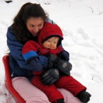 Sledding with Mom