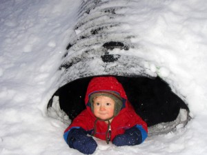 Playing in the snow