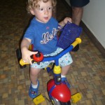 Riding his trike