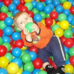 Wyatt enjoys a ball pit