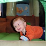 Wyatt in a bouncy house