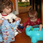 Evan and Wyatt, Christmas 2011