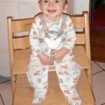 Wyatt in the high chair