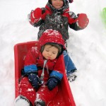 Sledding with Wyatt