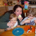 Enjoying cupcakes