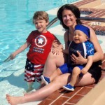 Evan and Wyatt and Mom