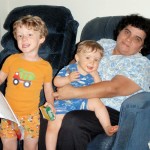 Evan and Wyatt and Abuela